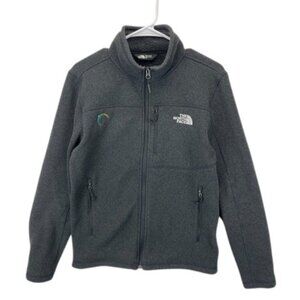 The North Face Fleece Jacket Men’s Size S Gray Full Zip Outdoor Warm Logo Pocket